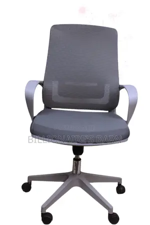 Chair; Elastic Mesh Office Chair With Mid Back, Lumbar Support