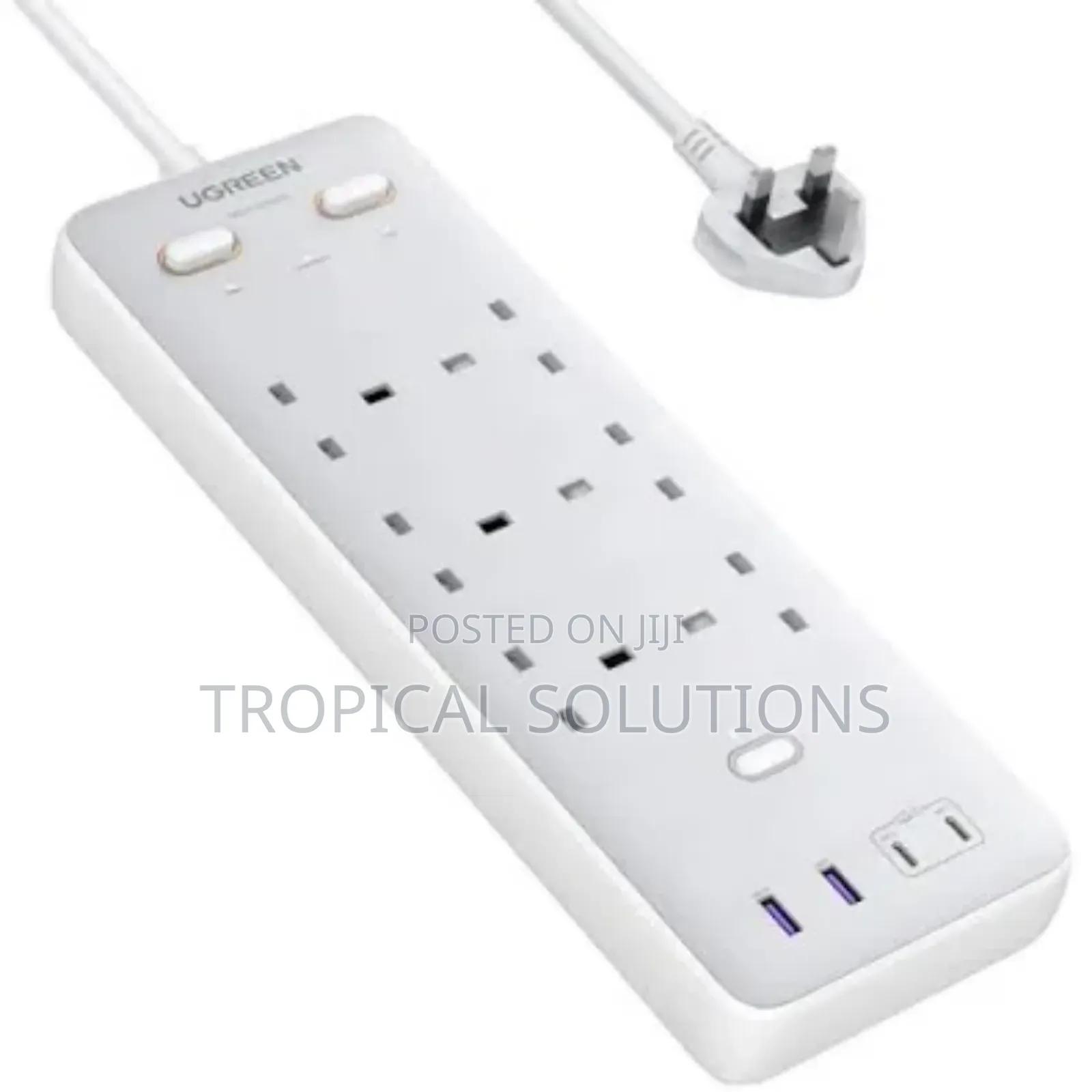 Ugreen Surge Protector Power Strip (6ac Outlets+ 65w 2a2c)