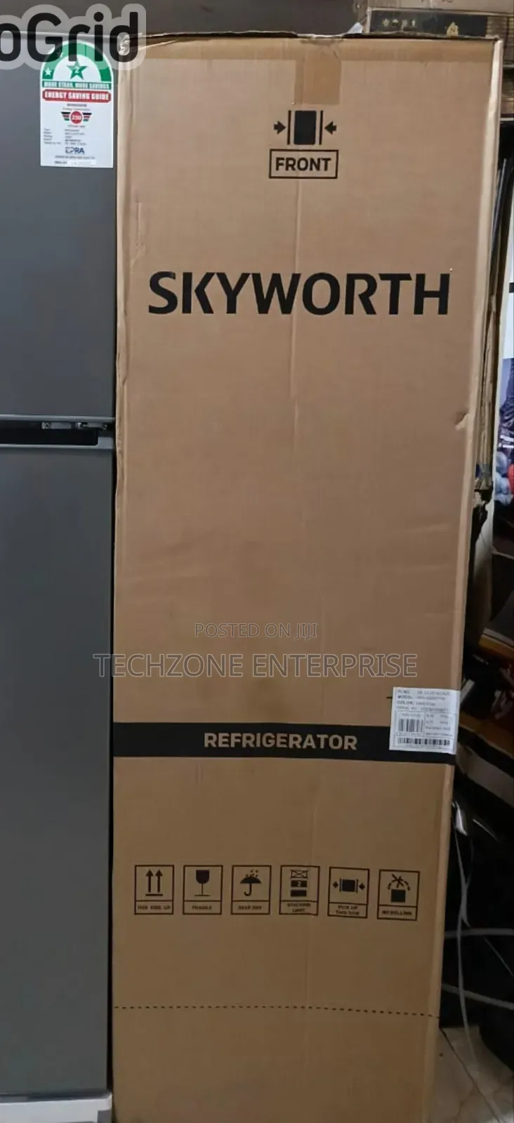 Skyworth 158 Litres Double Door Refrigerator, Dark Silver 