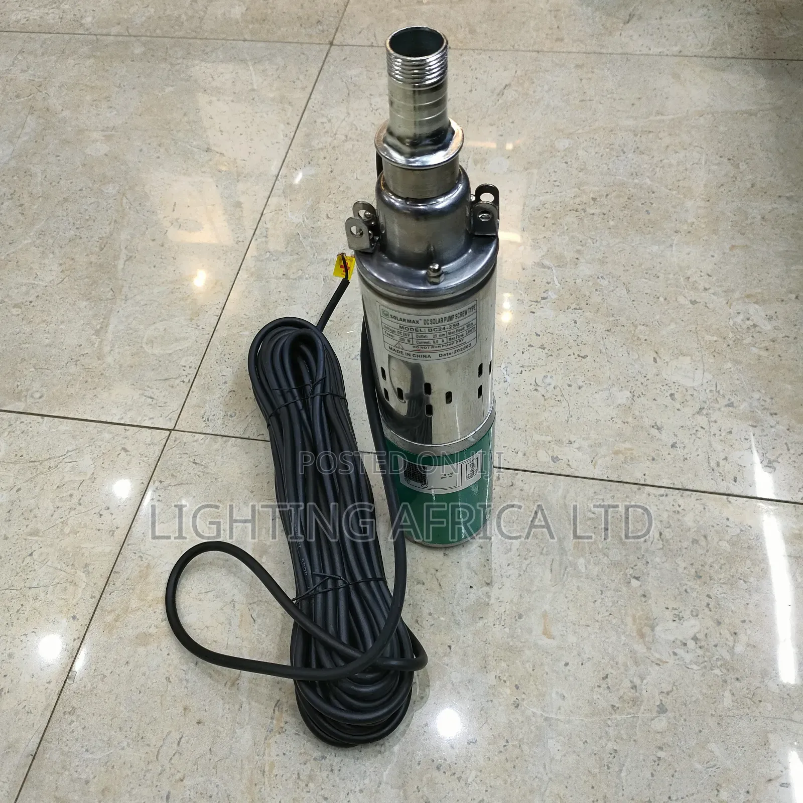 Solar Dc Pump 50 Meters Head 24v - 250w Solar