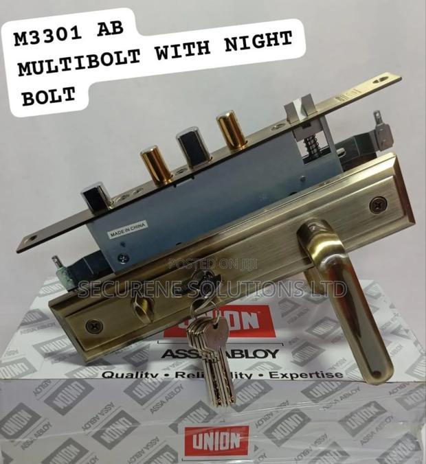 Union M3301 Ab Multibolt Lockset With a Night Bolt - main view