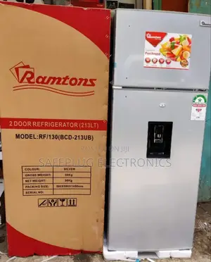 Ramtons Rf/130- 213l 2 Door Direct Cool Fridge+ Dispenser (1yr Wrty)
