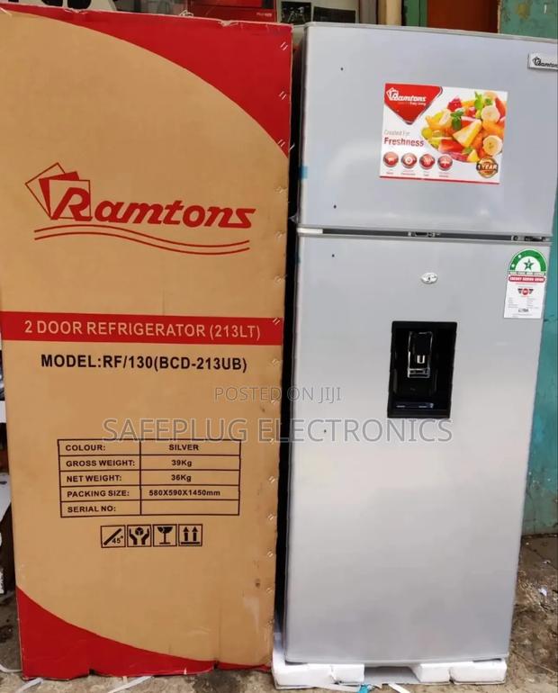 Ramtons Rf/130- 213l 2 Door Direct Cool Fridge+ Dispenser (1yr Wrty)