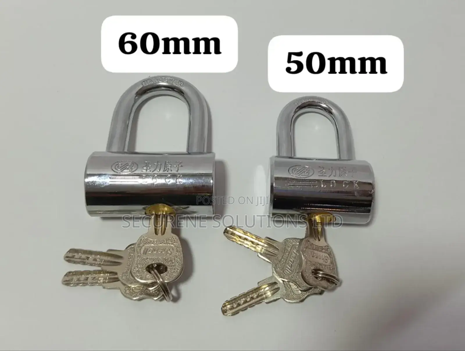 A 60mm and 50mm Padlock
