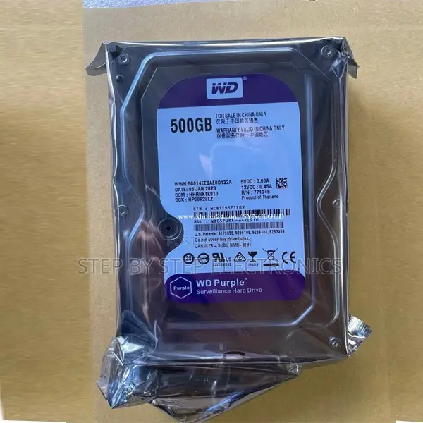 Enhanced Durability Wd 500gb Purple Surveillance 3.5" Sata Hard Disk