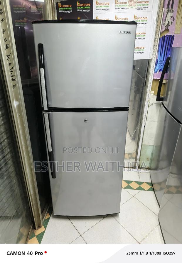 Silver 350l Samsung Fridge - main view