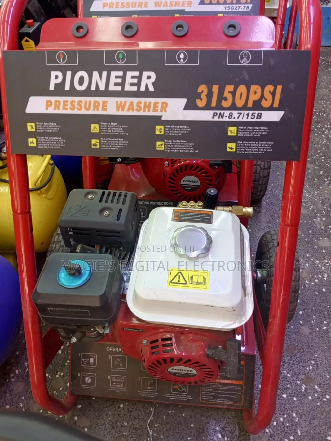 Highly Noted 3150psi Pioneer Petrol Pressure Washer