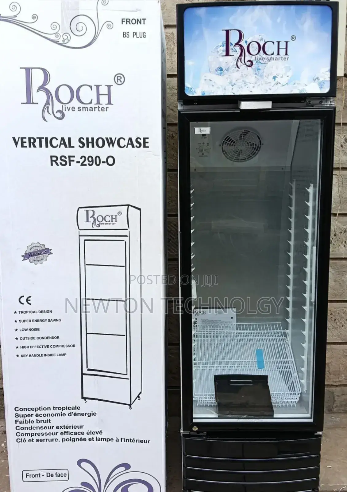 ⁠229 Litres Roch Vertical Showcase Model RSF-290-O Refrigerator