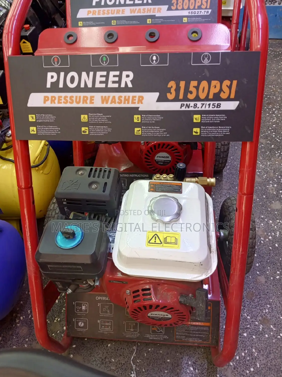 Highly Rated 3150psi Pioneer Petrol Pressure Washer Machine