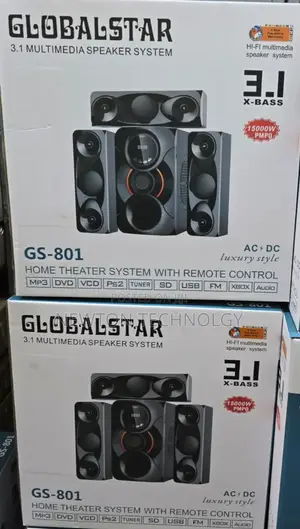 3.1ch Globalstar Home Theater System With Remote Control Woofer Syster