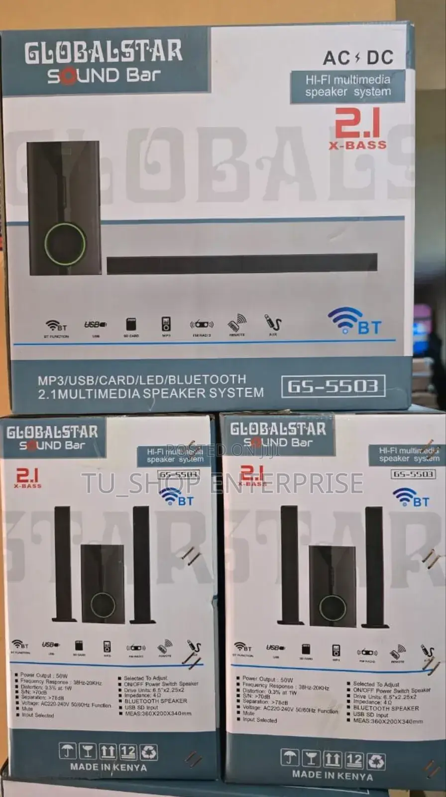 .1ch Globalstar Sub Woofer System Bt/Usb/Fm Tall Boy(Model of V527)