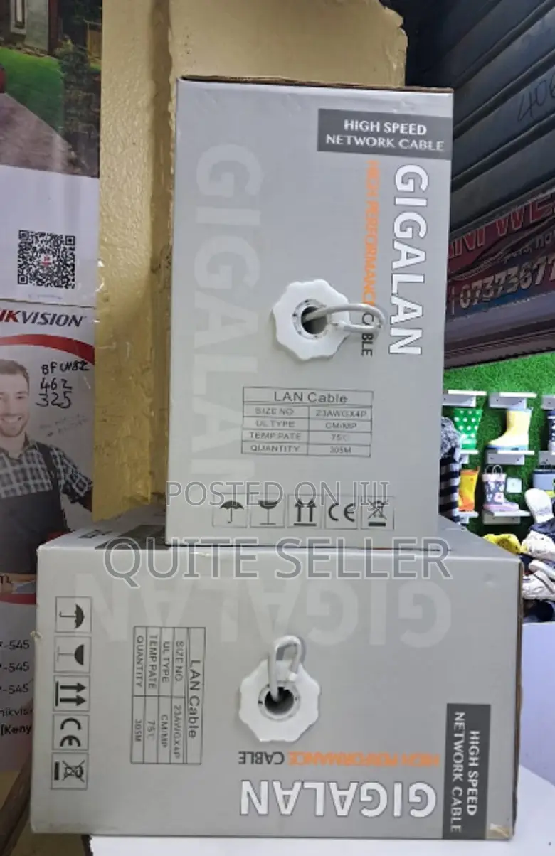 Cp Utp Indoor Category 6 Cables 305 Meters Supports 1gbps at 250mhz