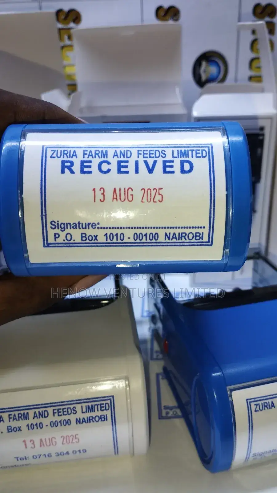 Amor Self Inking Rubber Stamps (Oval Rectangular, Circular) With Dates