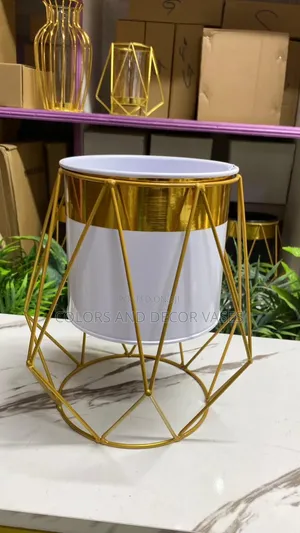 Flower Vases Gold and White