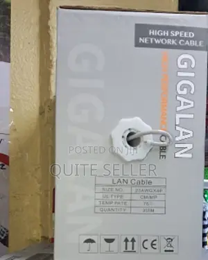 (Gigalan Cat 6) Indoor Cable 305mnetwork Speed With Higher Bandwidth.