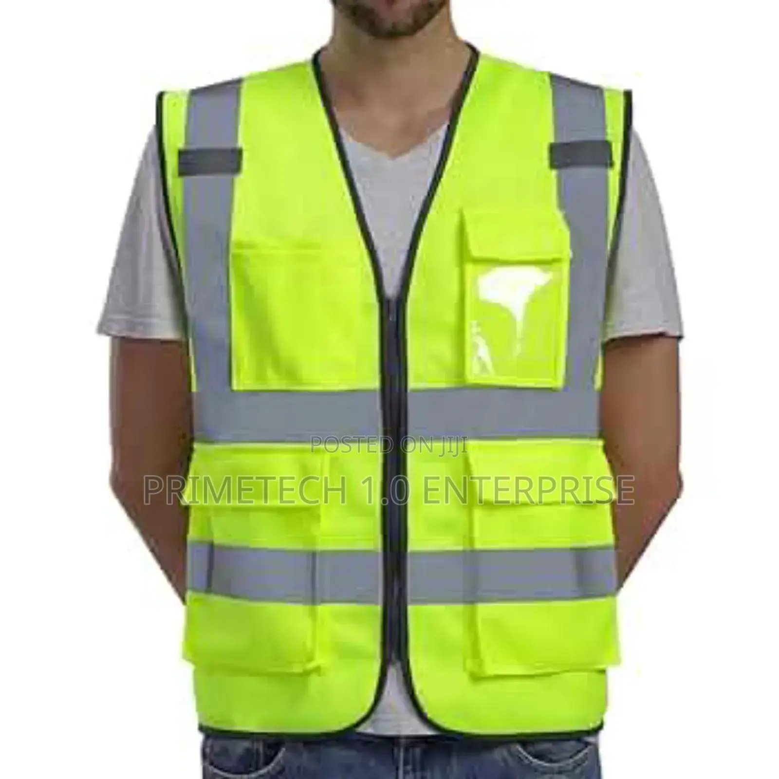 Reflective Vest With Zip And Pockets