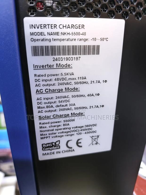 Snadi 5.5kva 48v Hybrid Inverter With Inbuilt MPPT Controller - thumbnail 4