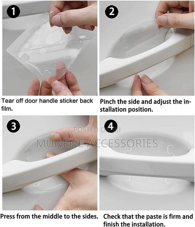 8 Pieces Car Door Handle Protective Handles and Self Adhesive - thumbnail 2