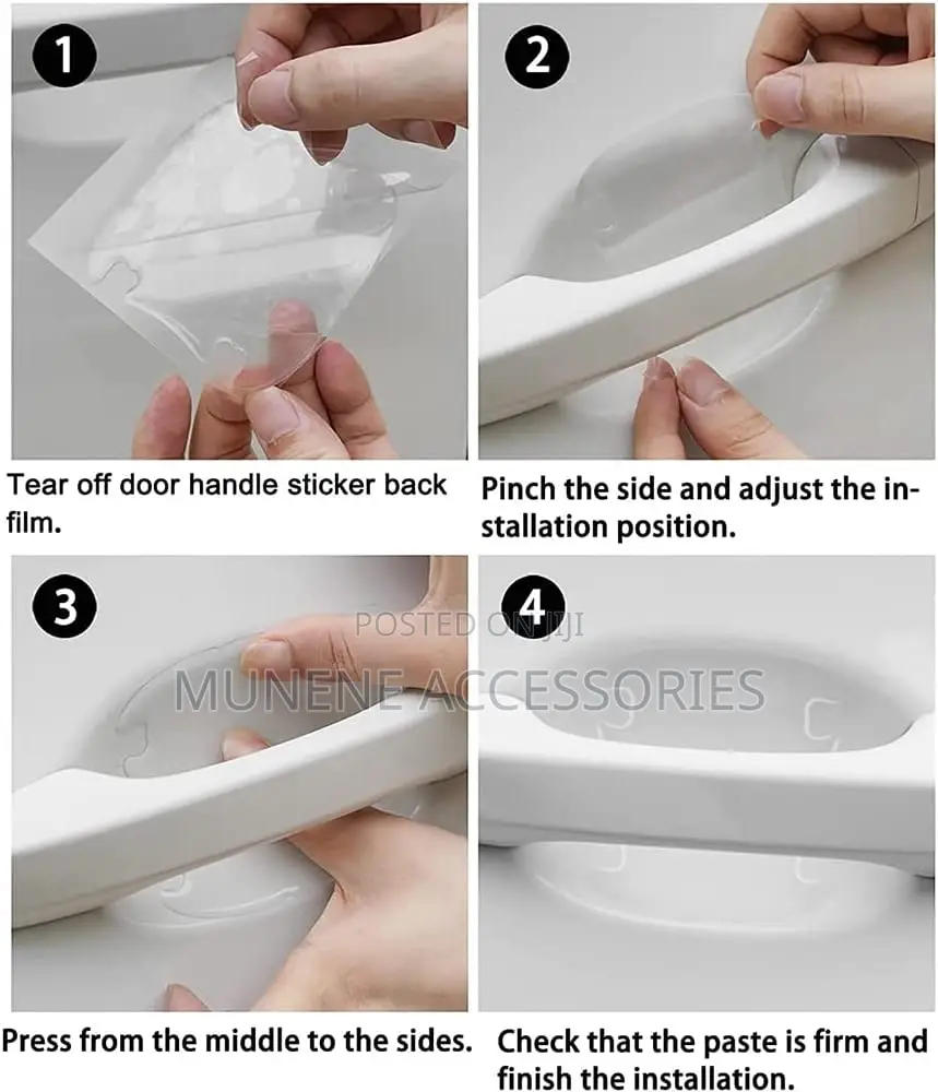 8 Pieces Car Door Handle Protective Handles and Self Adhesive
