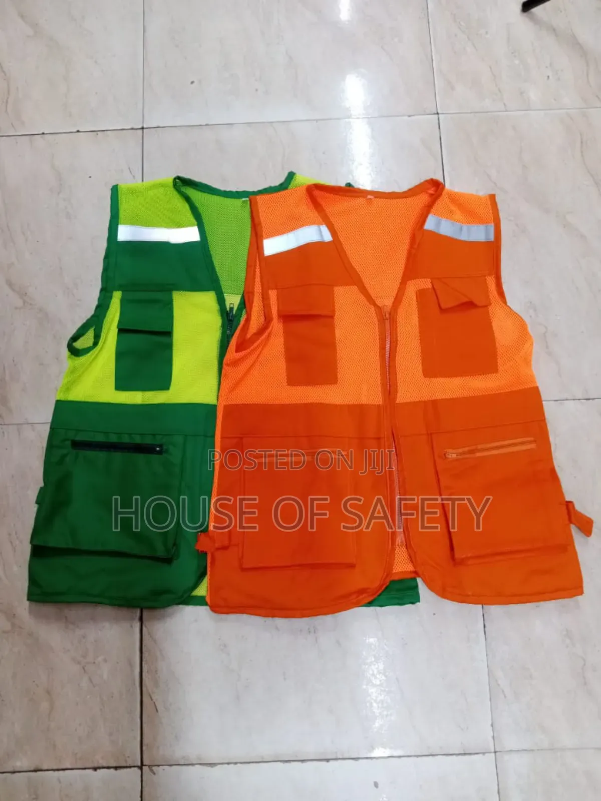 Green And Orange Vest Reflectors