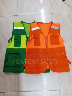 Green And Orange Vest Reflectors