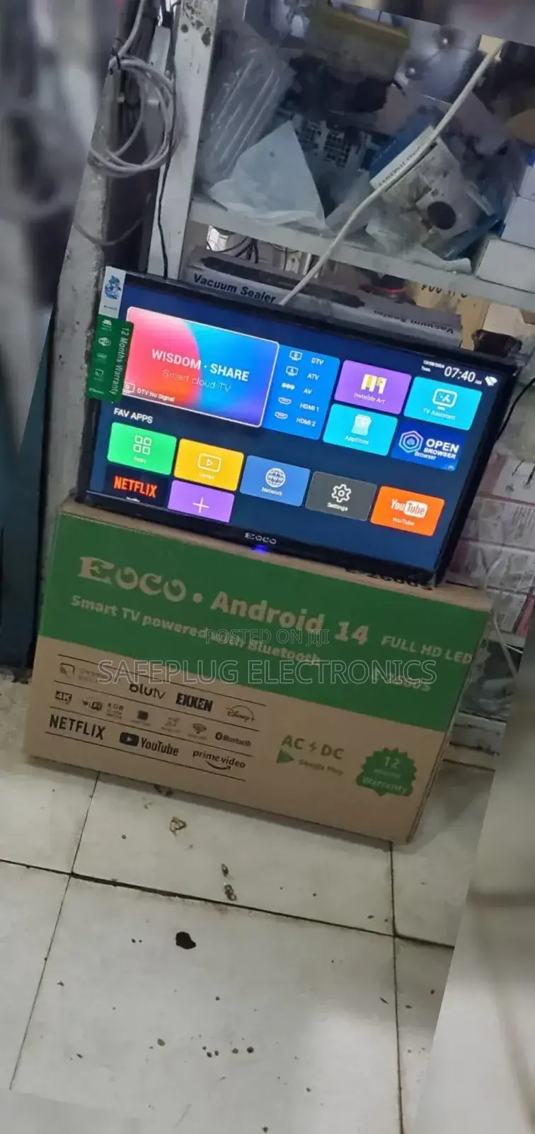 26 Inches Ac/Dc Ecco Smart Android Digital Tv With Bluetooth