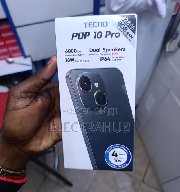 New Tecno Pop 10 128 GB Black