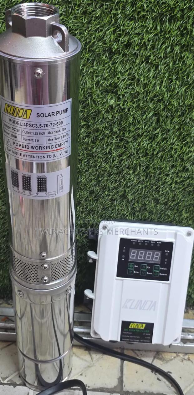 Solar Submersible Water Pump 70mtrs 600w 72v