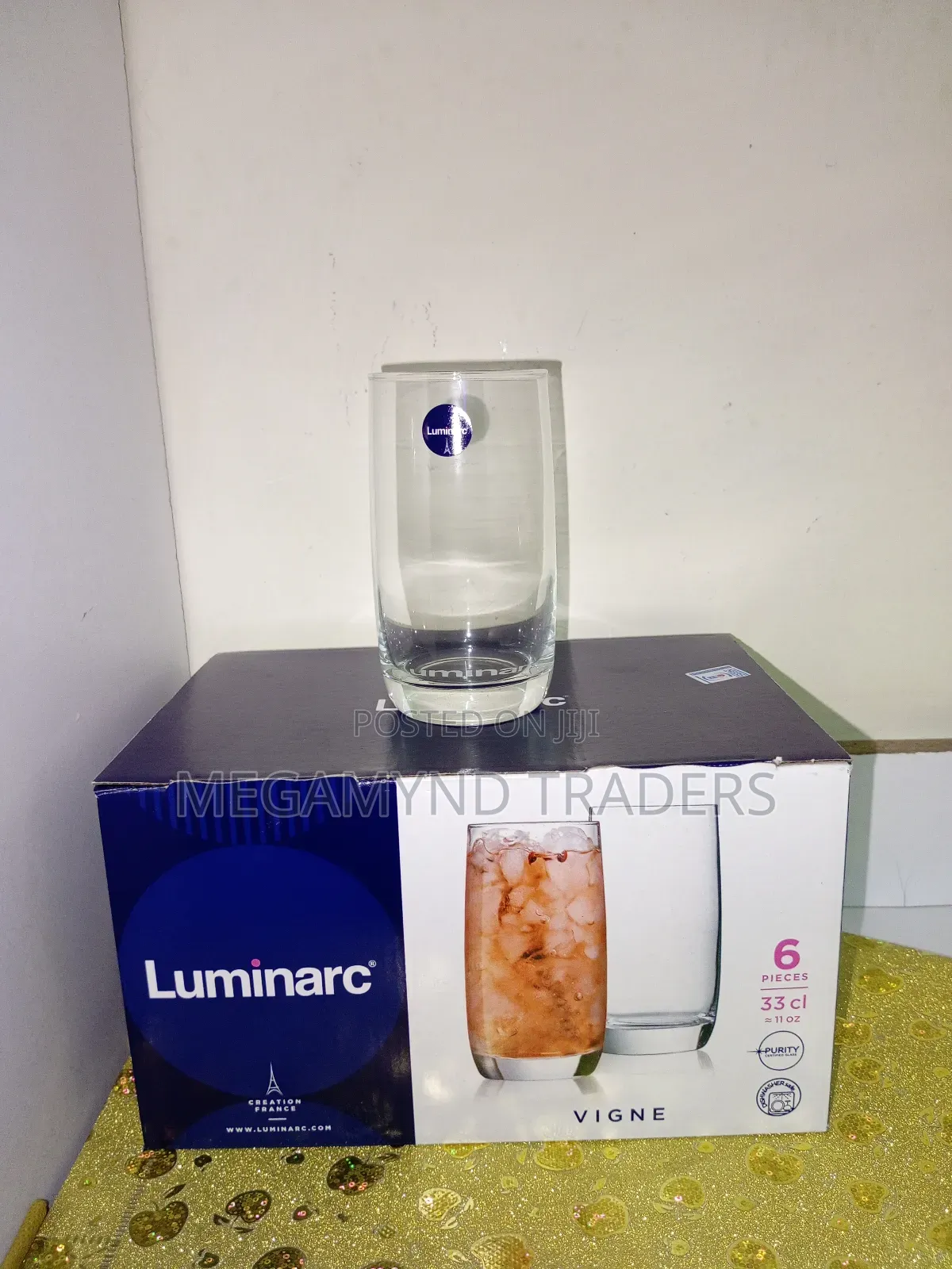 6pc Luminarc Vigne Glasses/Water Juice Glass