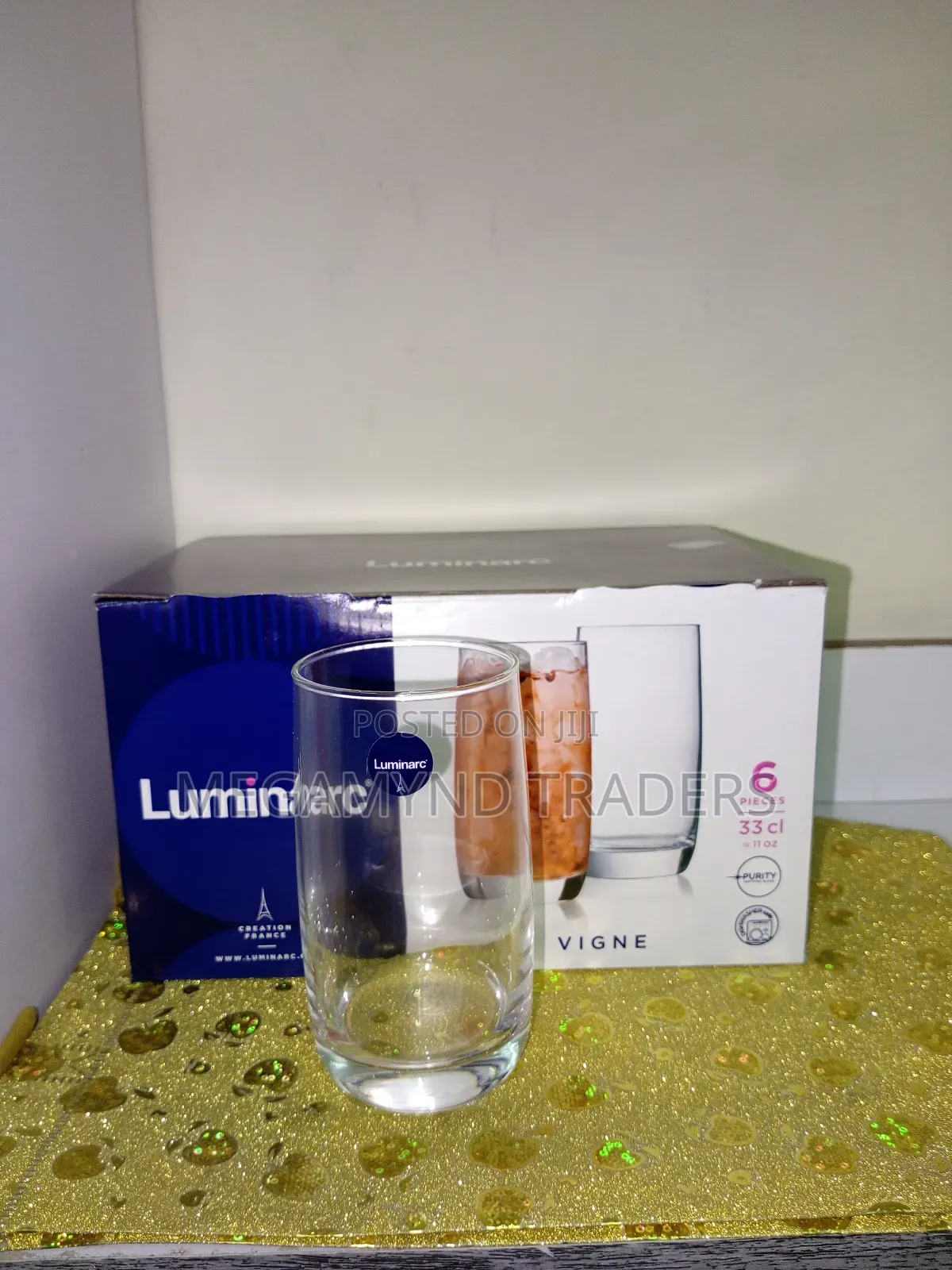 6pc Luminarc Vigne Glasses/Water Juice Glass
