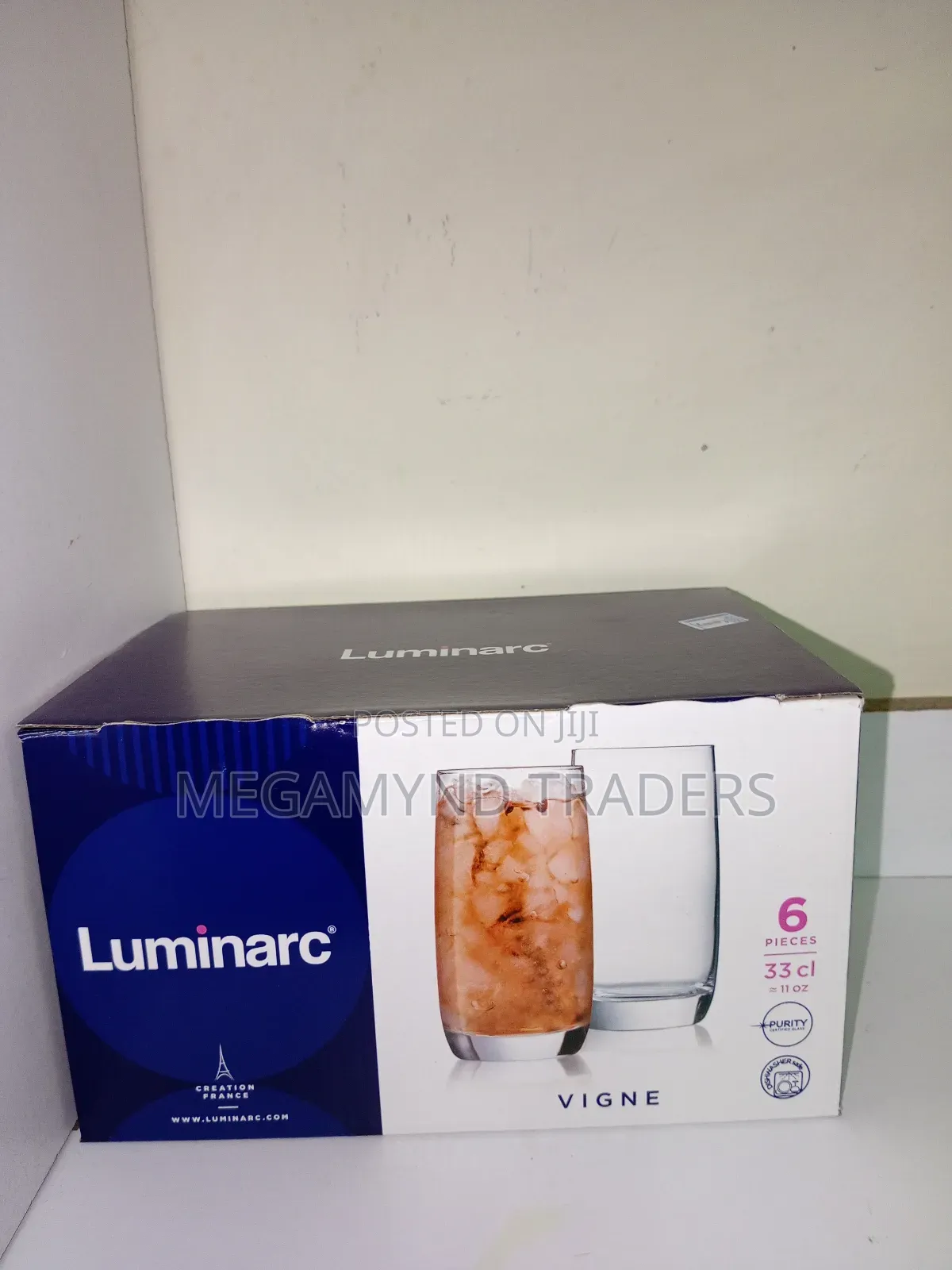 6pc Luminarc Vigne Glasses/Water Juice Glass