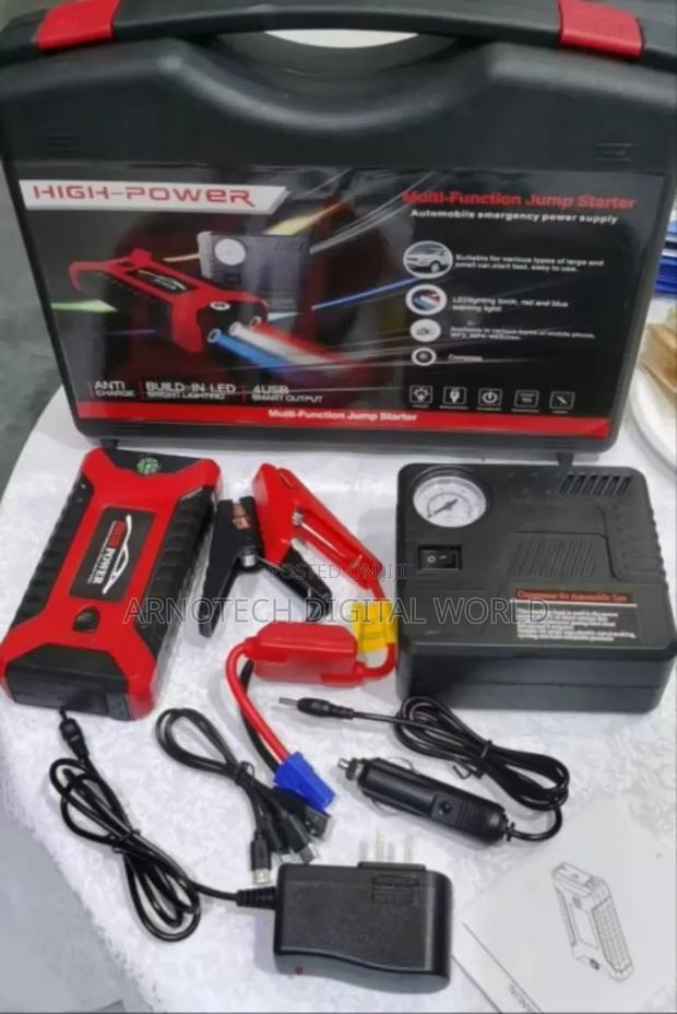 Multifunction Car Power Bank Jumpstarter With Air Compressor