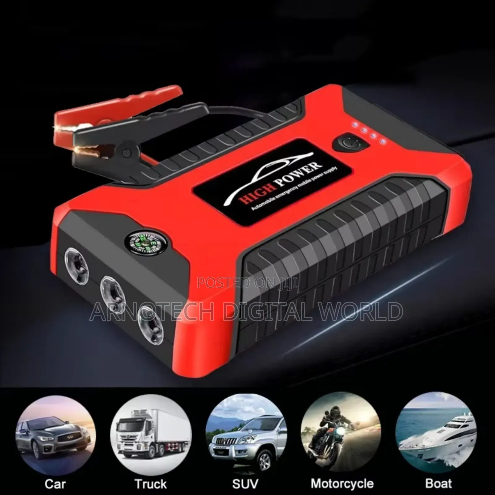 Multifunction Car Power Bank Jumpstarter With Air Compressor