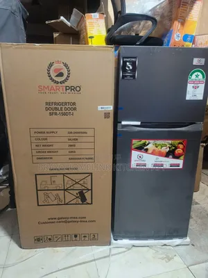 Smart Pro SFR-150-Dt-I Double Door Refrigerator, 121l - Silver