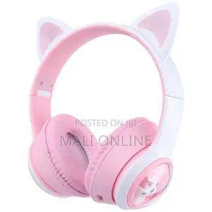 Akz-07 Luminous Cat Bluetooth Gaming Headset Wireless Kids Headphones