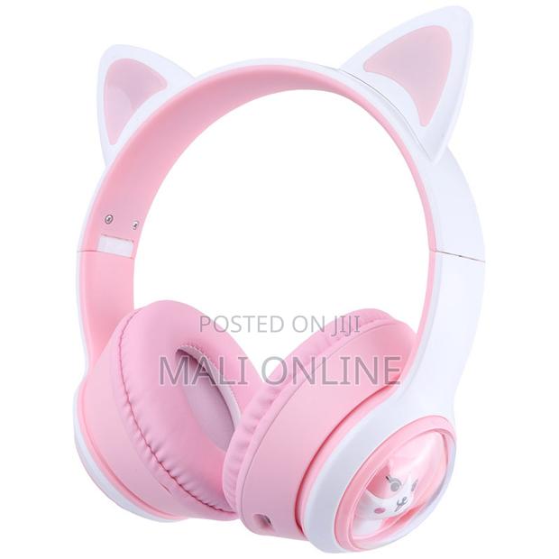 Akz-07 Luminous Cat Bluetooth Gaming Headset Wireless Kids Headphones