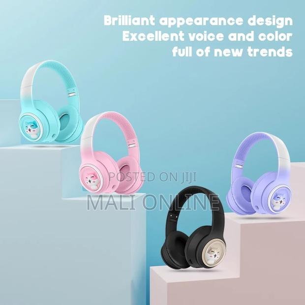 Akz-08 Cute Pet Ear Bluetooth 5.3 Wireless Foldable Over-ear Headset - thumbnail 4