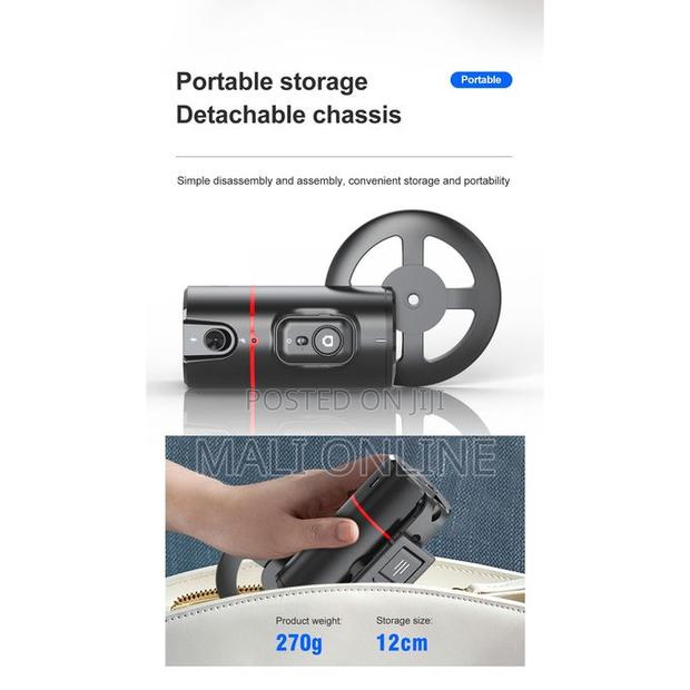 Automatic Face Tracking Tripod 360° Rotation Gimbal Stabilizer - thumbnail 3