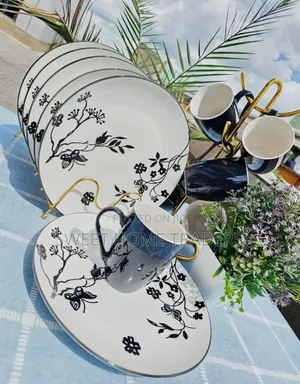 12 PCS Dinner Set 6cups ,6 Plates