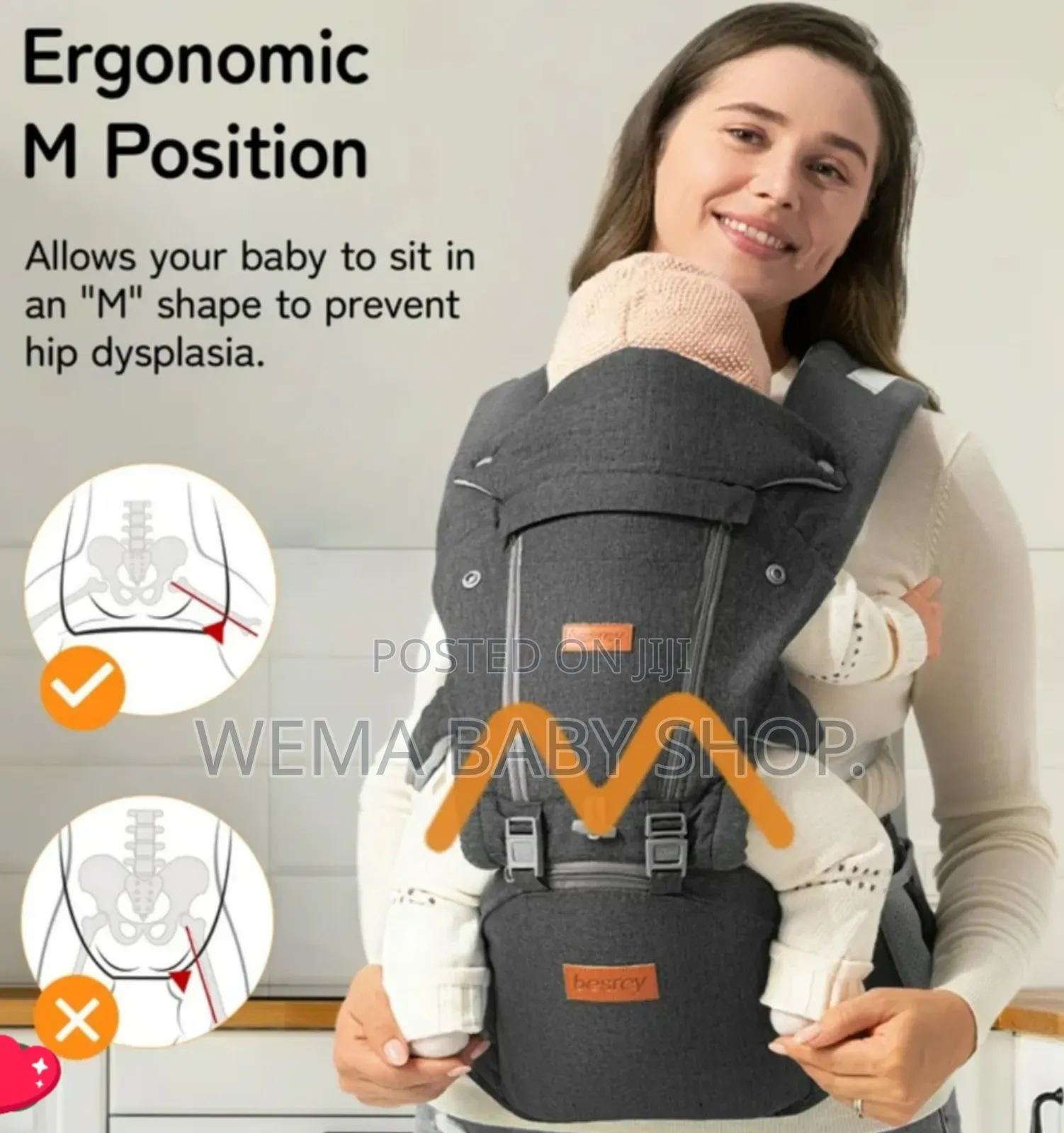 Baby Carrier With A Hip Seat