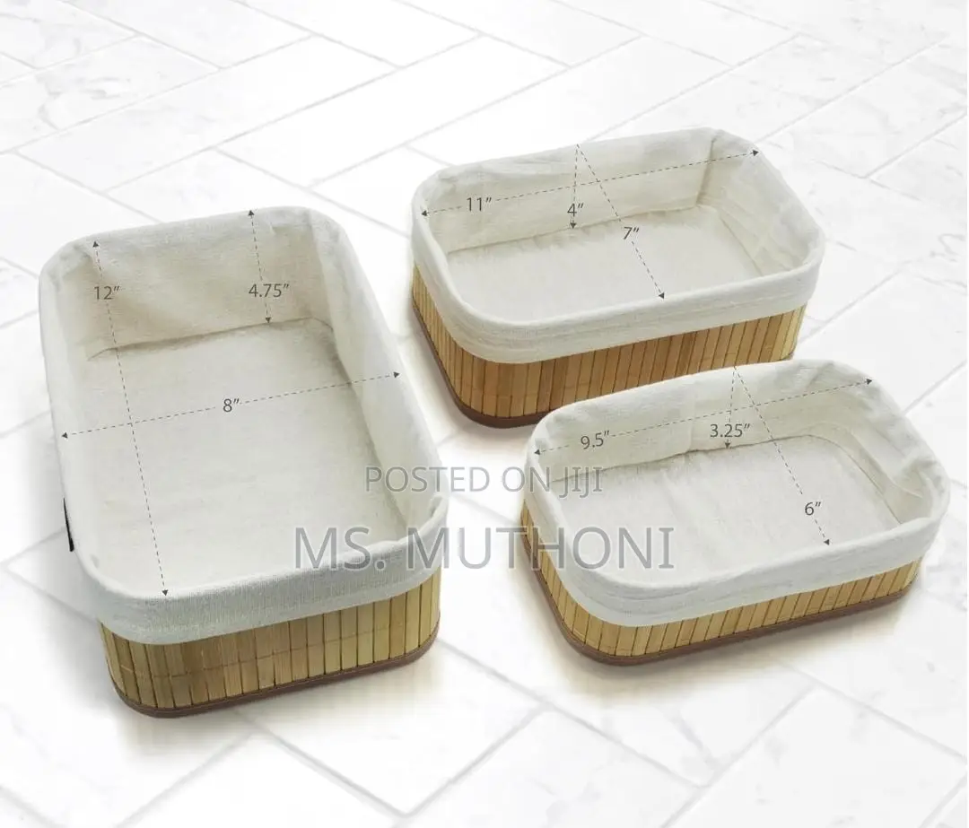 3pcs Multi-Function Woven Baskets ; Decorative / Storage Baskets