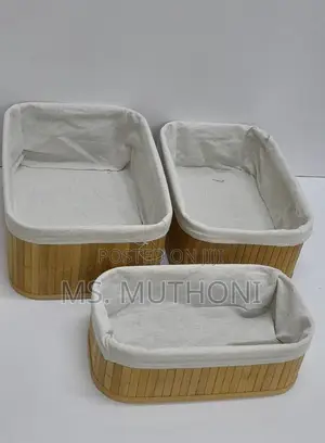 3pcs Multi-Function Woven Baskets ; Decorative / Storage Baskets