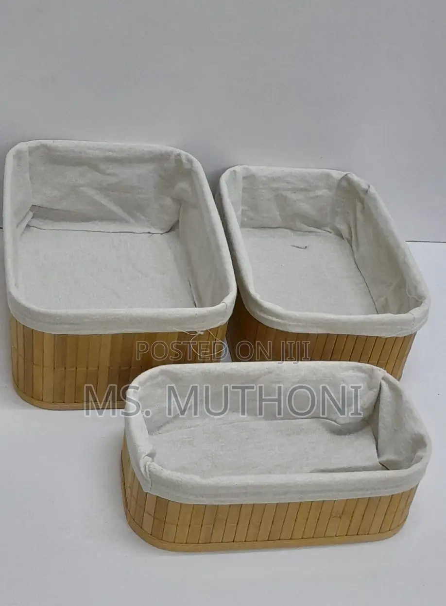 3pcs Multi-Function Woven Baskets ; Decorative / Storage Baskets