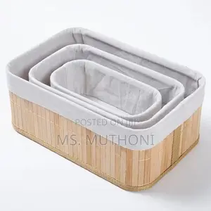 3pcs Multi-Function Woven Baskets ; Decorative / Storage Baskets