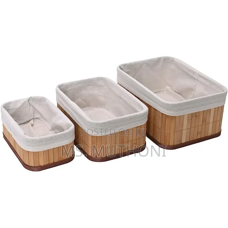 3pcs Multi-Function Woven Baskets ; Decorative / Storage Baskets