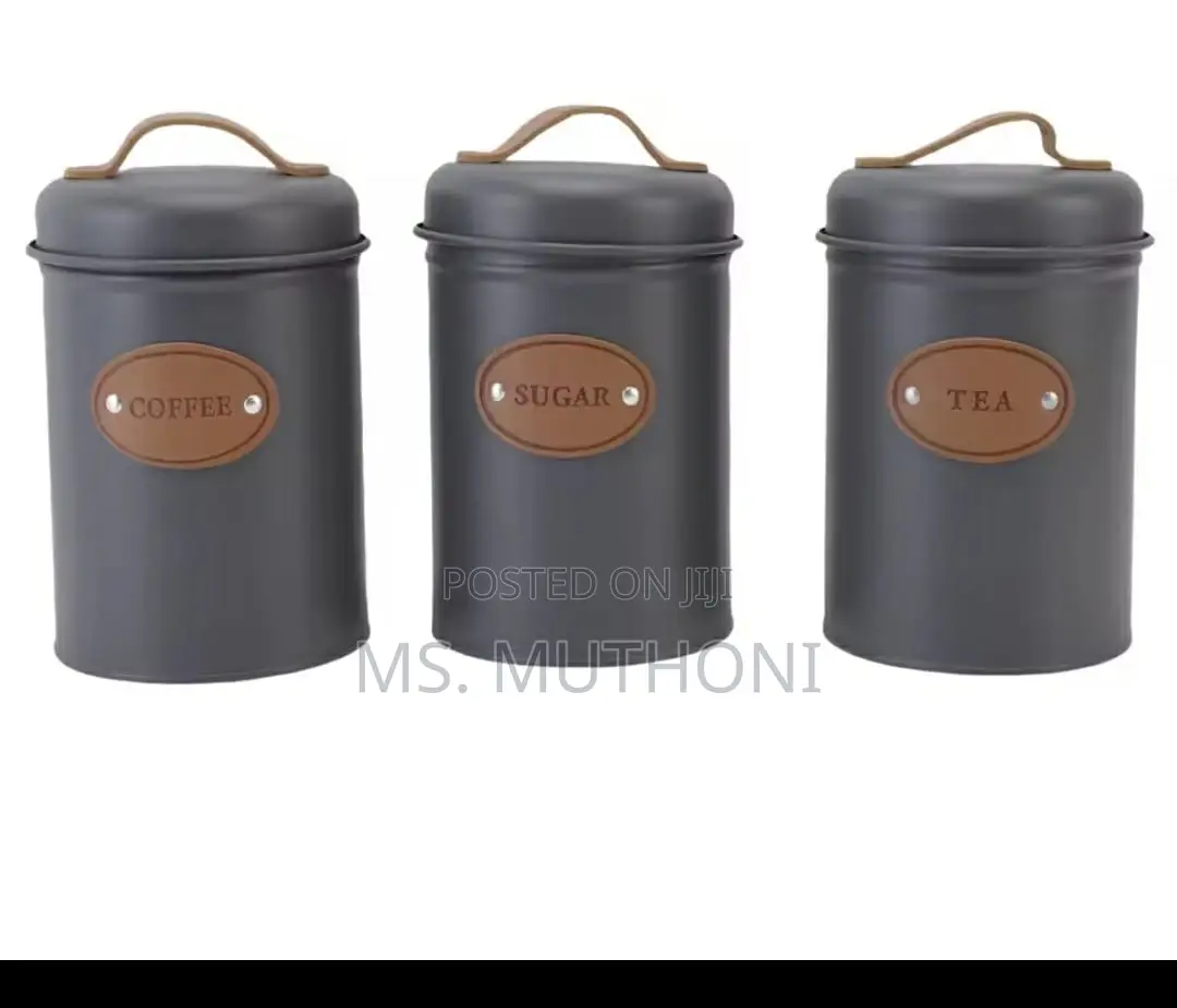 Set of 3,Rustic Large Pantry Jars