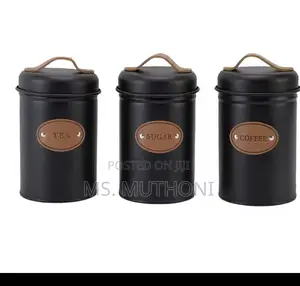 Set of 3,Rustic Large Pantry Jars
