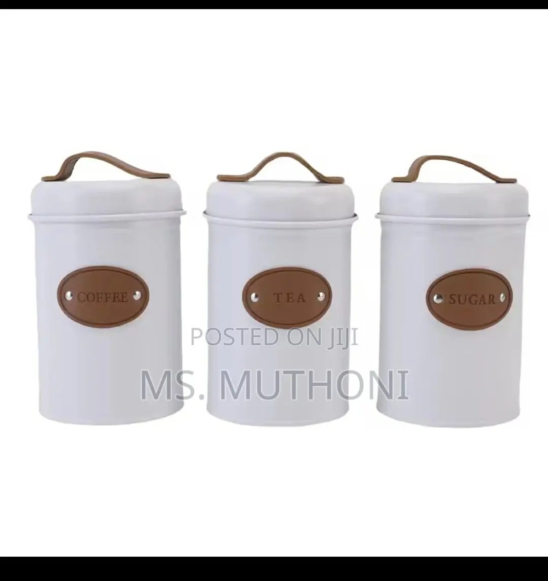 Set of 3,Rustic Large Pantry Jars