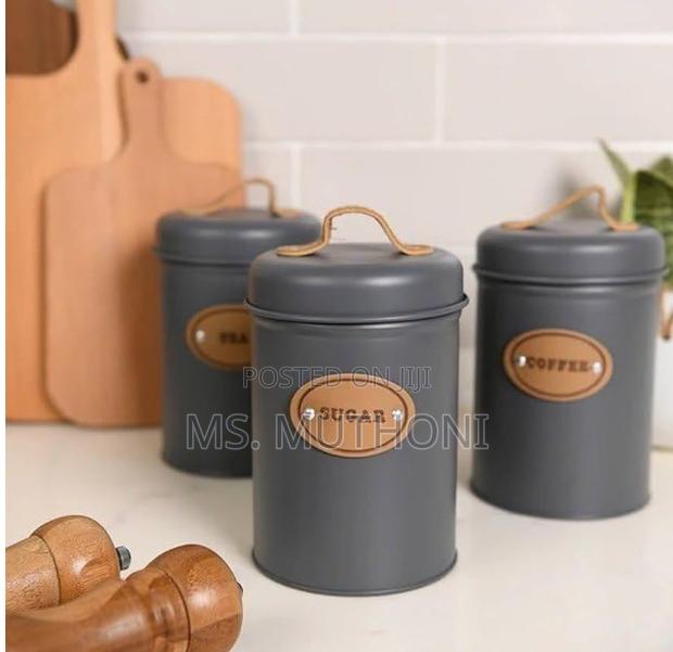 Set of 3,Rustic Large Pantry Jars - main view