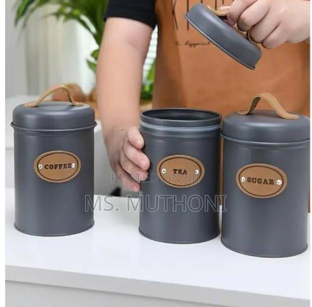 Set of 3,Rustic Large Pantry Jars - thumbnail 4